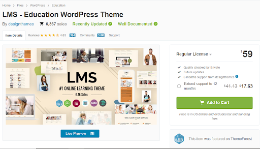 LMS Education WordPress Theme
